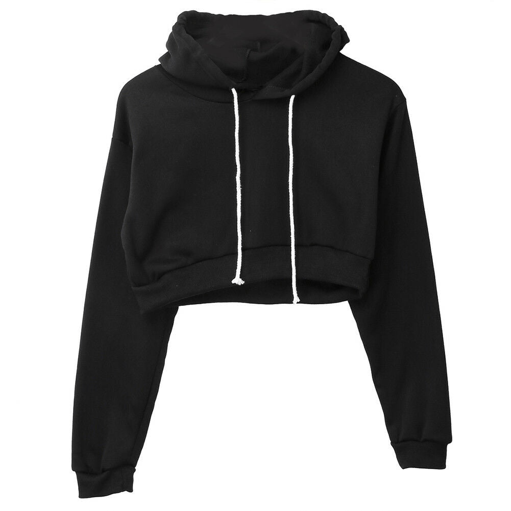 Women's hooded sweatshirt pullover with long sleeves
