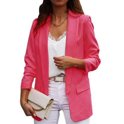 Women's loose blazer jacket with oversized fit