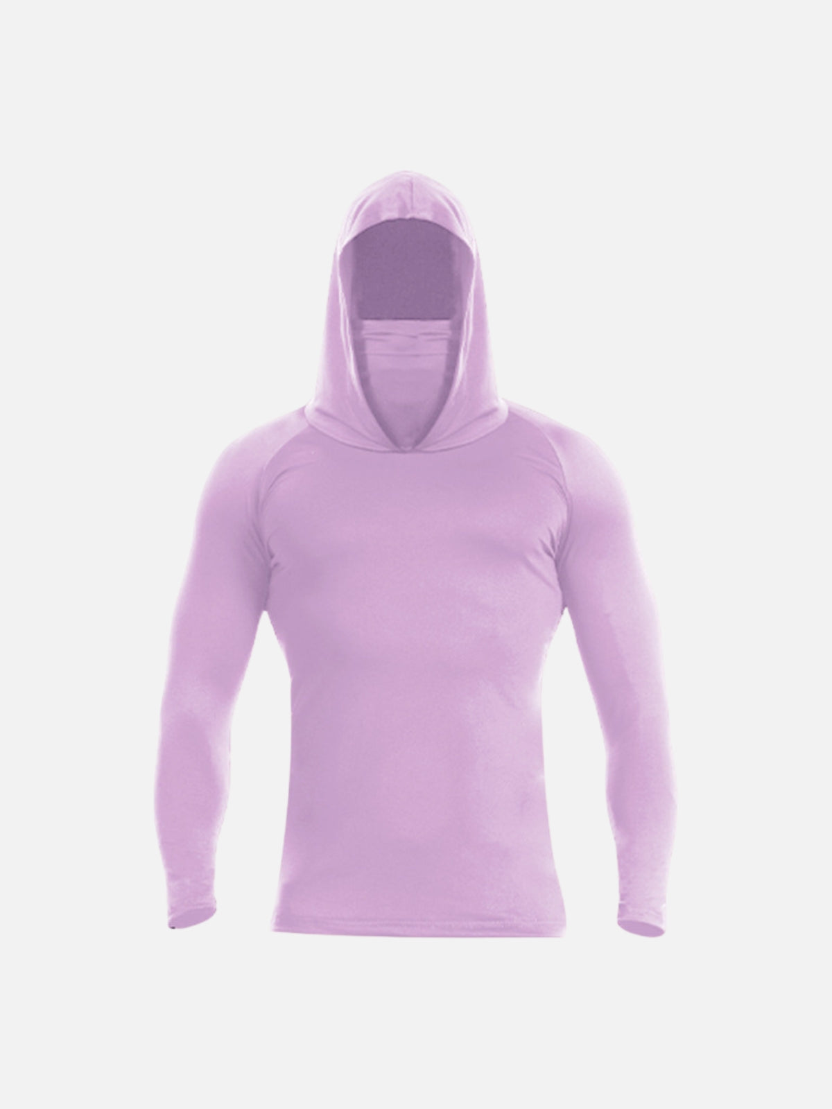 Men's sport pullover hoodie with drawstring hood - purple