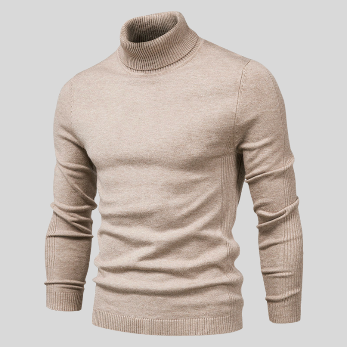 Turtleneck sweater for men - beige