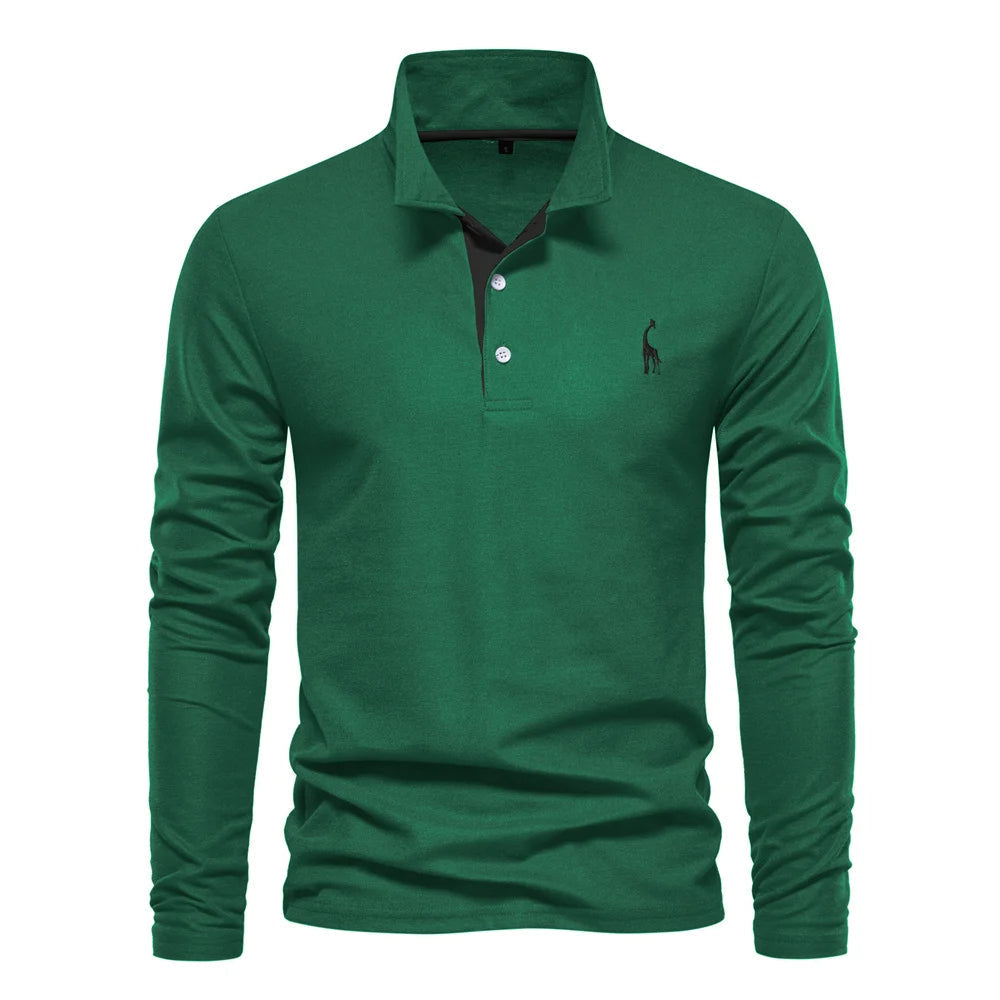 Marnix - Button Neck Polo Shirt