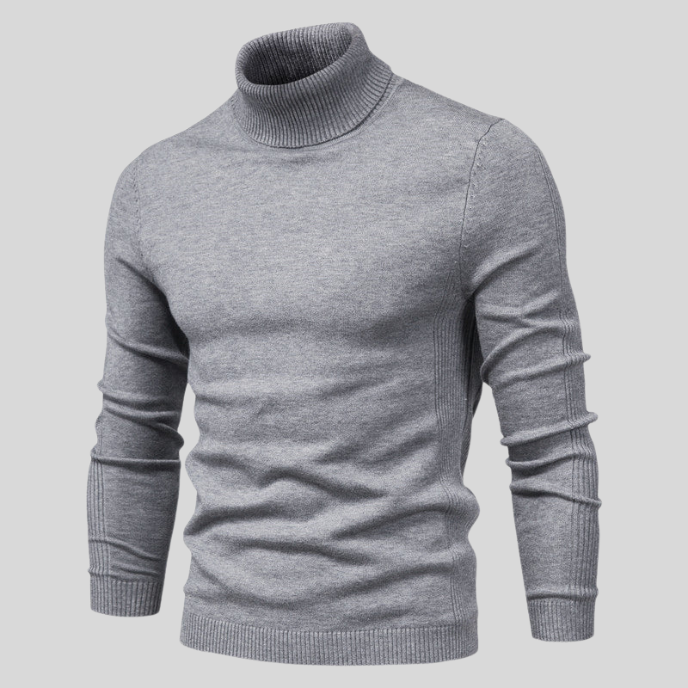 Turtleneck sweater for men - grey