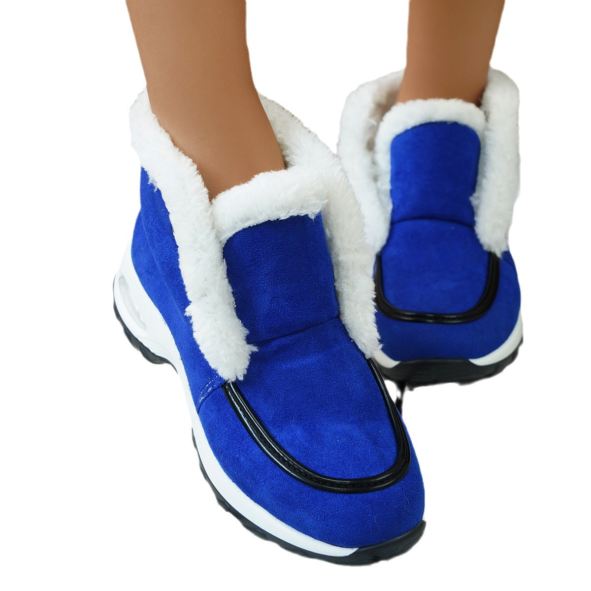Women's platform snow boots in leopard print