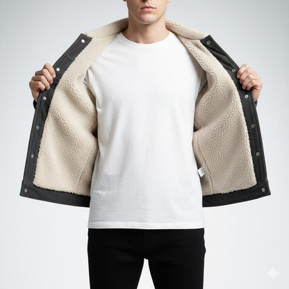 Men's corduroy jacket with fleece lining