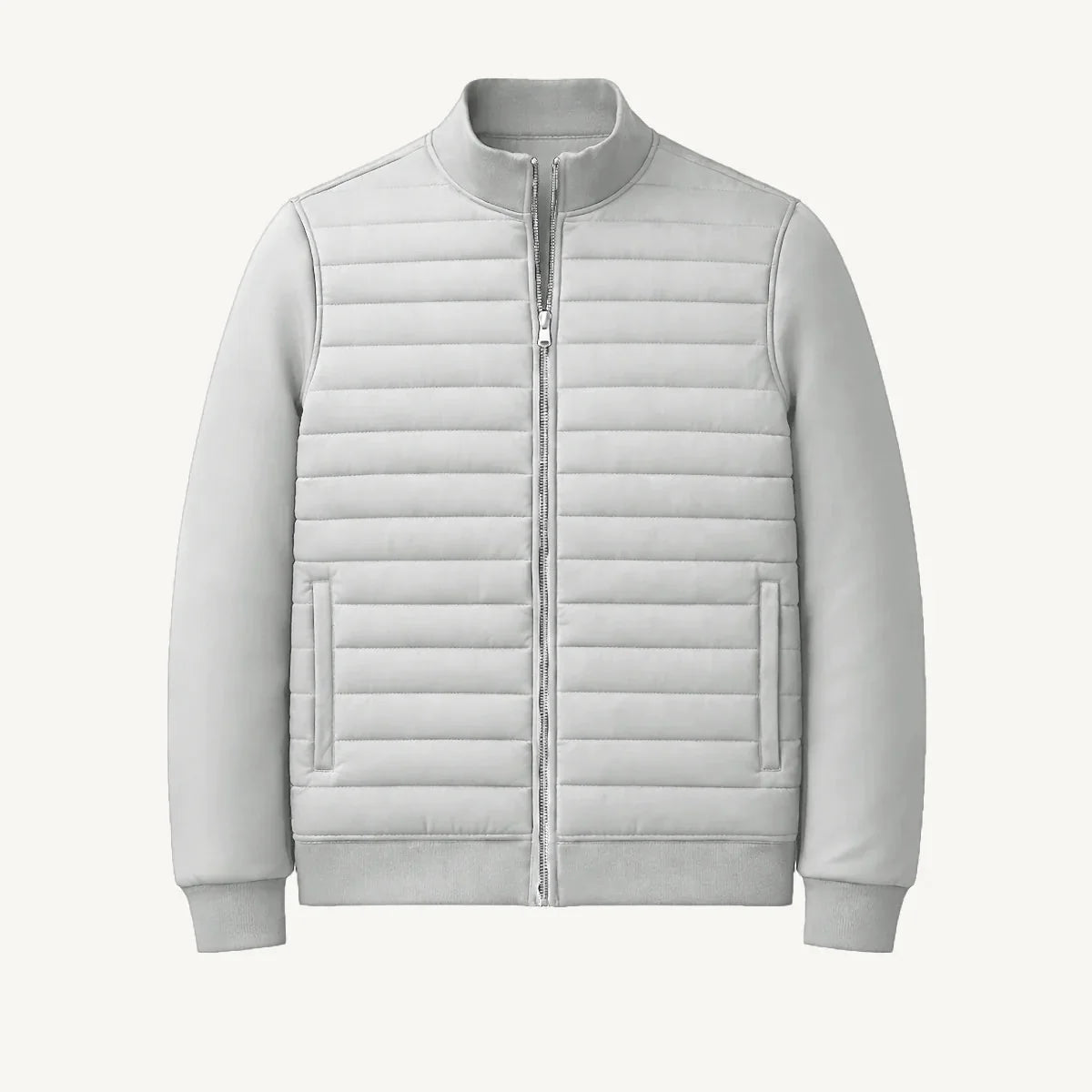 Quilted bomber jacket for men