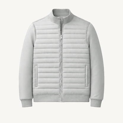 Quilted bomber jacket for men