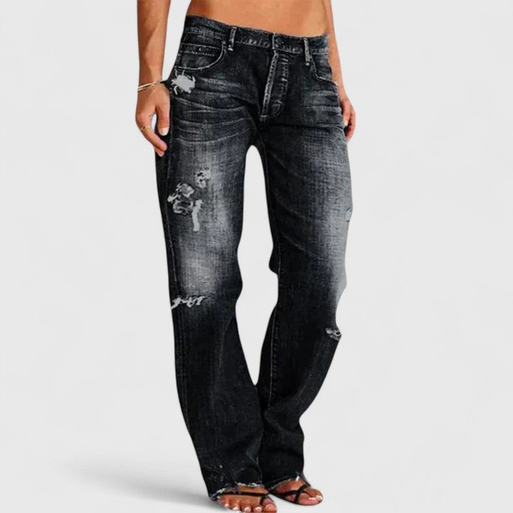 Hanneke - High-Stretch Straight Leg Jeans
