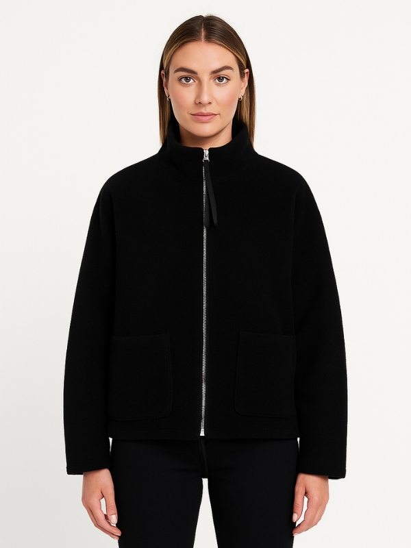 Maryse - Cocoon-Cut Plush Texture Jacket