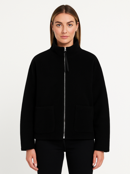 Maryse - Cocoon-Cut Plush Texture Jacket