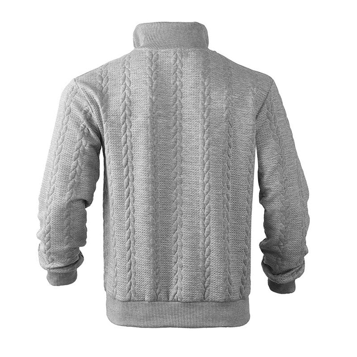 Cable knit quarter-zip sweater for men