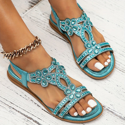 Women's boho-style orthopedic sandals with cushioned footbed