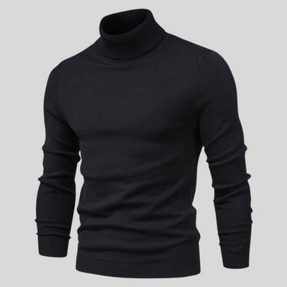 Turtleneck sweater for men - black