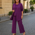 Ulrikke | Three-Piece Top, Trouser and Cardigan Set