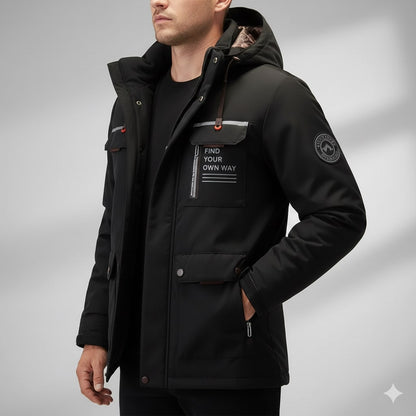 Winter coat for men with weather-resistant finish