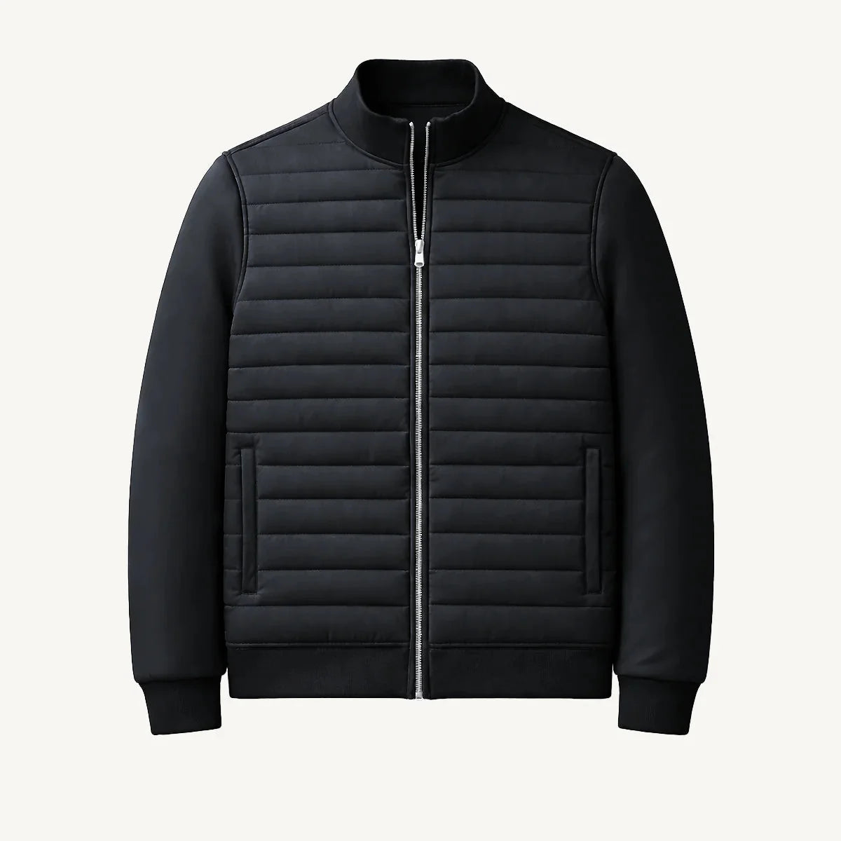 Quilted bomber jacket for men