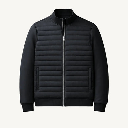 Quilted bomber jacket for men