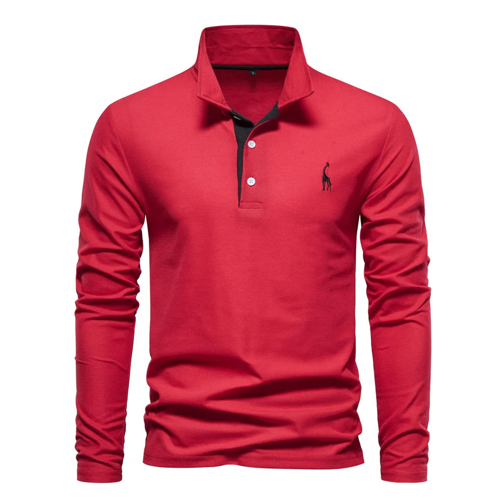 Marnix - Button Neck Polo Shirt