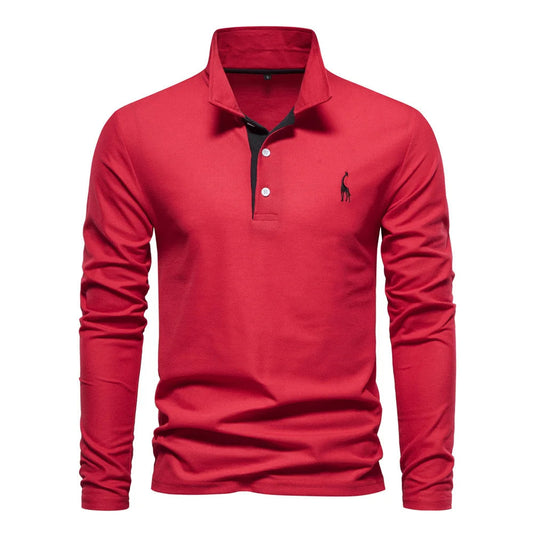 Marnix - Button Neck Polo Shirt