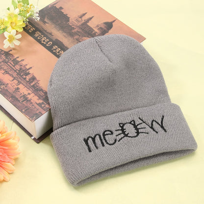 Knitted beanie hat for women in winter