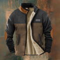 Garrick | Two Tone Fleece Jacket with Stand Collar