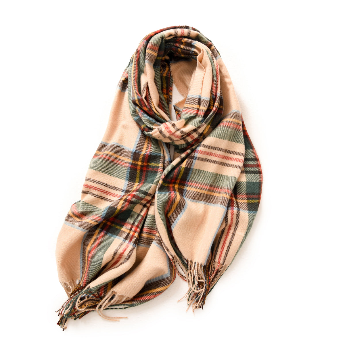 Women's winter scarf with lattice pattern in multiple colors