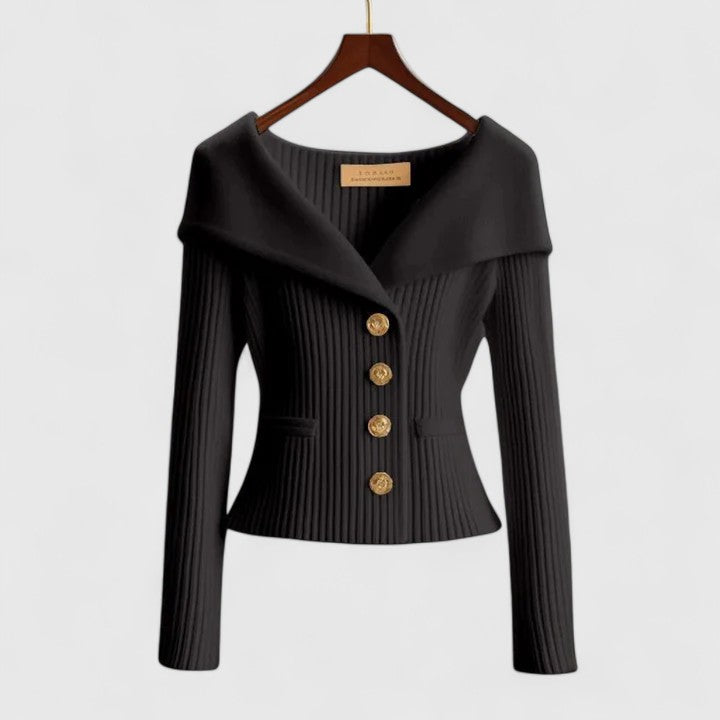 Lallie - Longline Ribbed Knit Cardigan