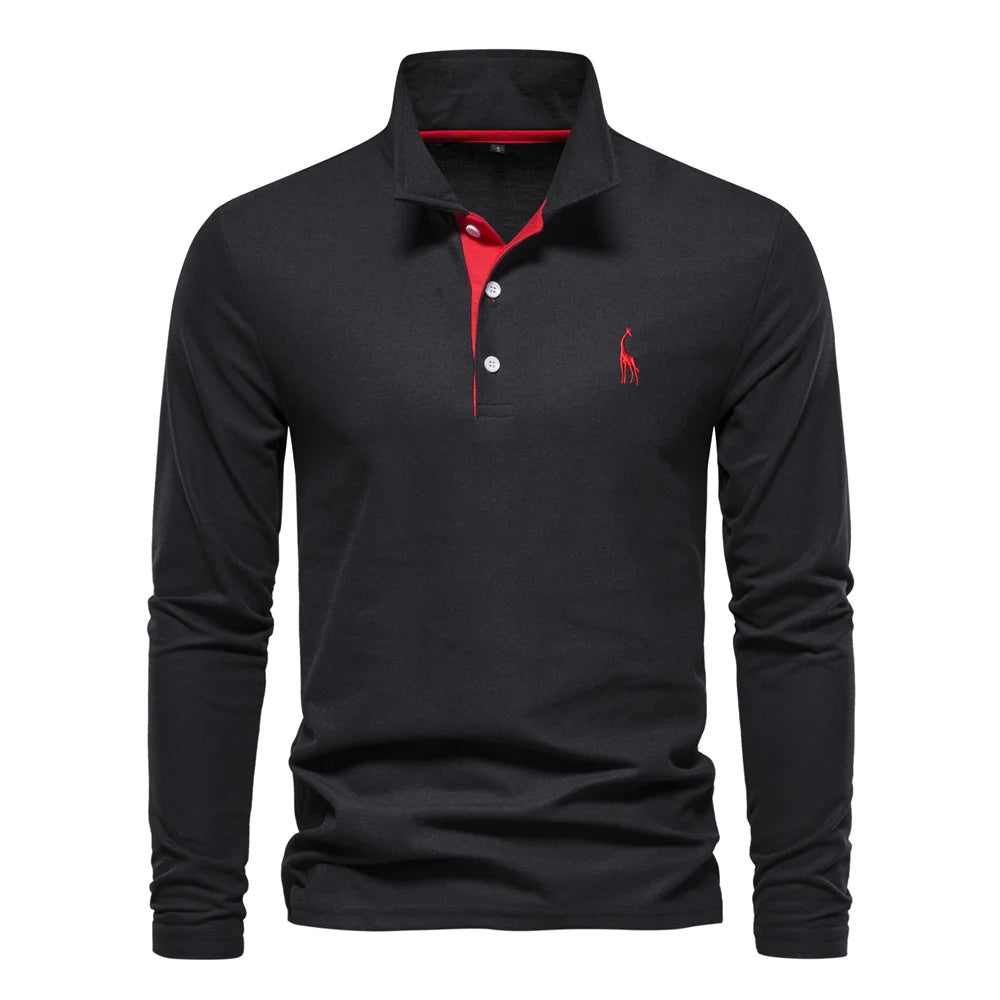 Marnix - Button Neck Polo Shirt