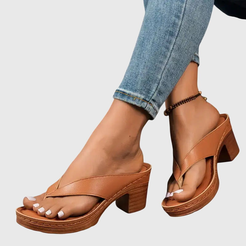 Women's orthopedic sandals with cushioned footbed
