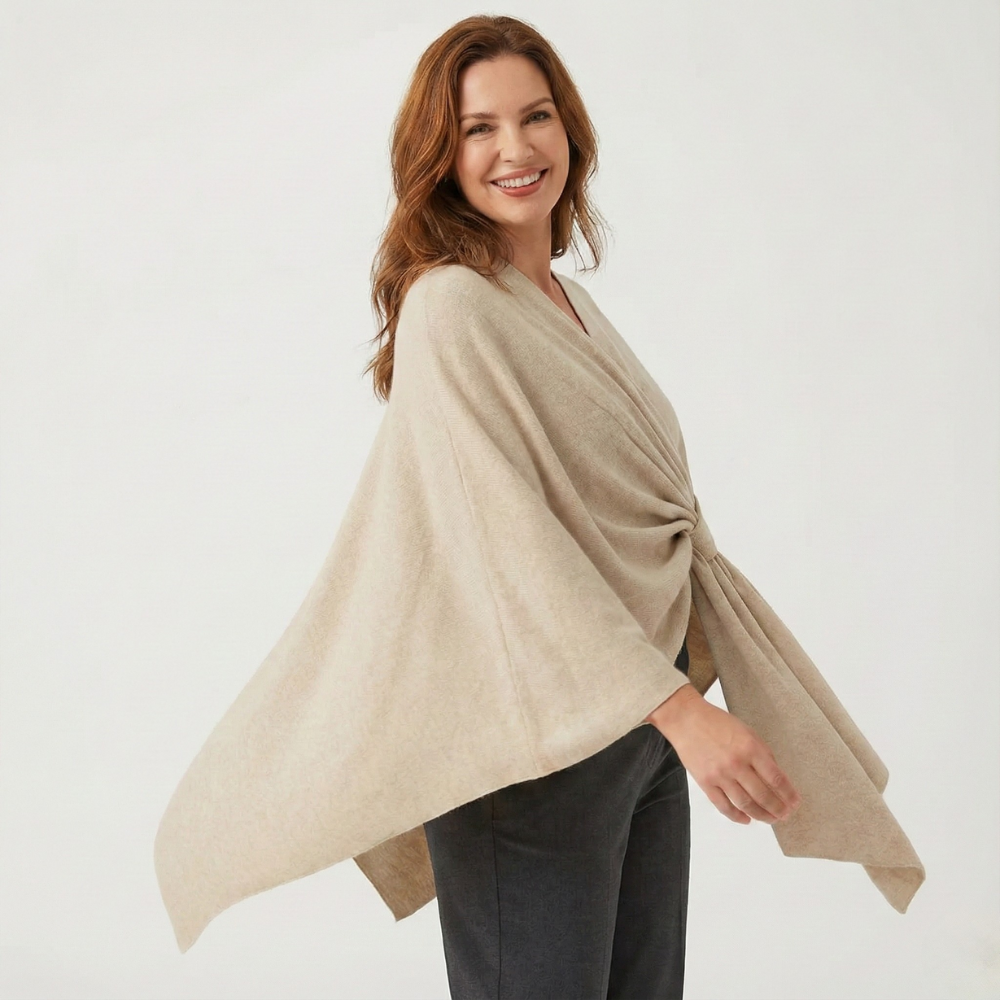 Catriona - Crossover Knit Wrap Shawl