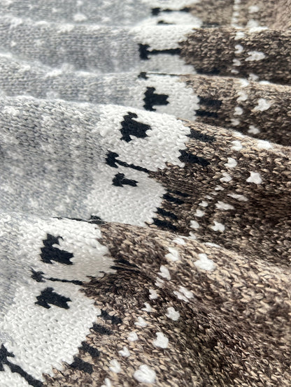 Ingrid - Nordic Sweater with Sheep Jacquard Pattern