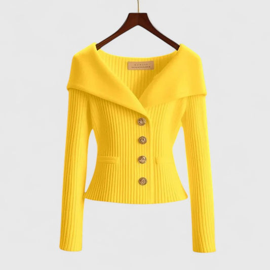 Lallie - Longline Ribbed Knit Cardigan