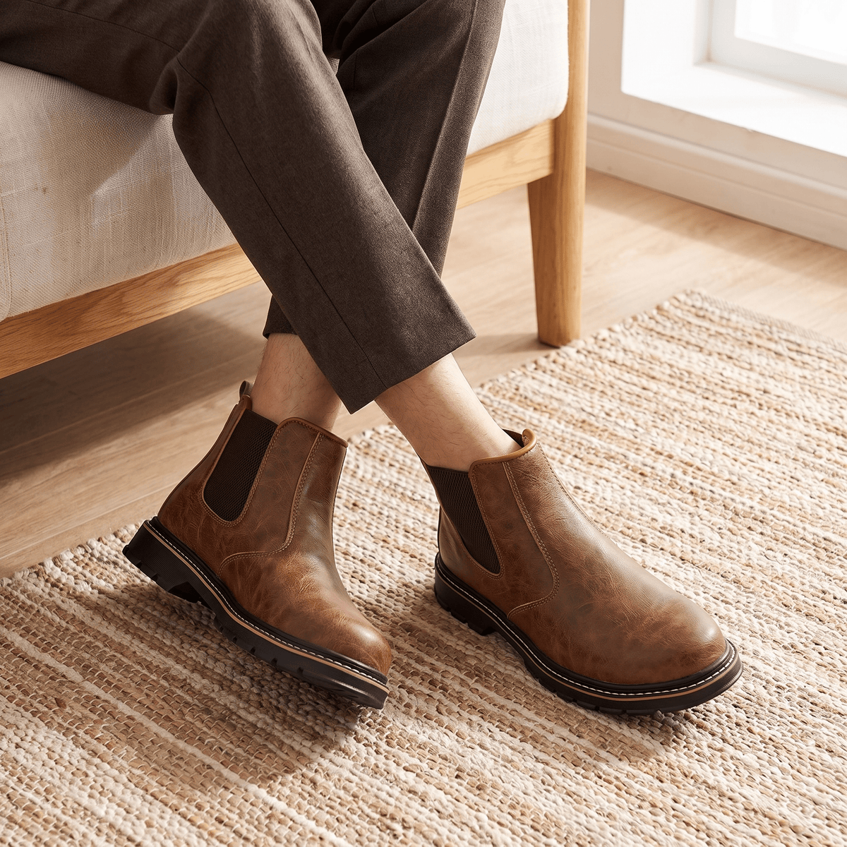 Steel Toe Chelsea Work Boots for Men