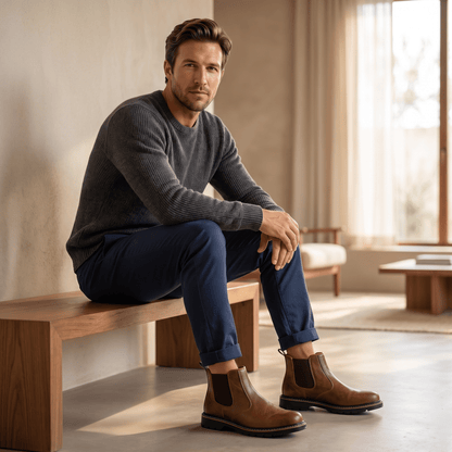 Steel Toe Chelsea Work Boots for Men