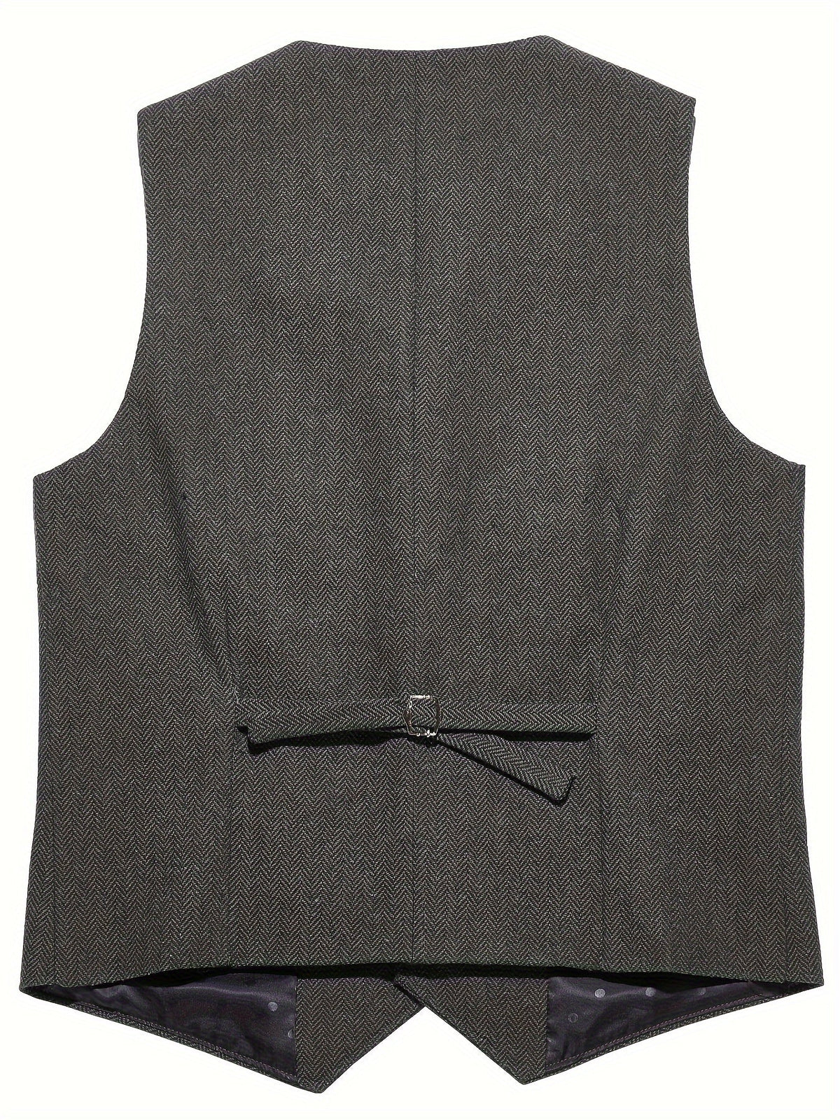 Men's wool blend waistcoat with button front