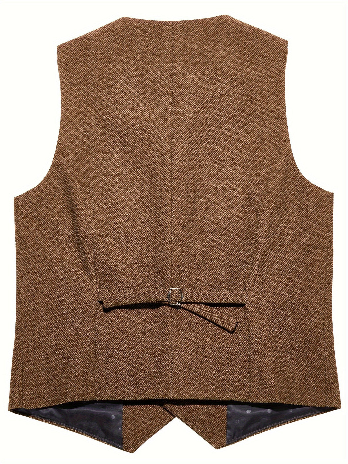Men's wool blend waistcoat with button front