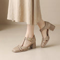 Ivetta | Chunky Heel T-Strap Orthopedic Sandals