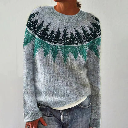 Anneliese - Retro Striped Brushed Knit Sweater