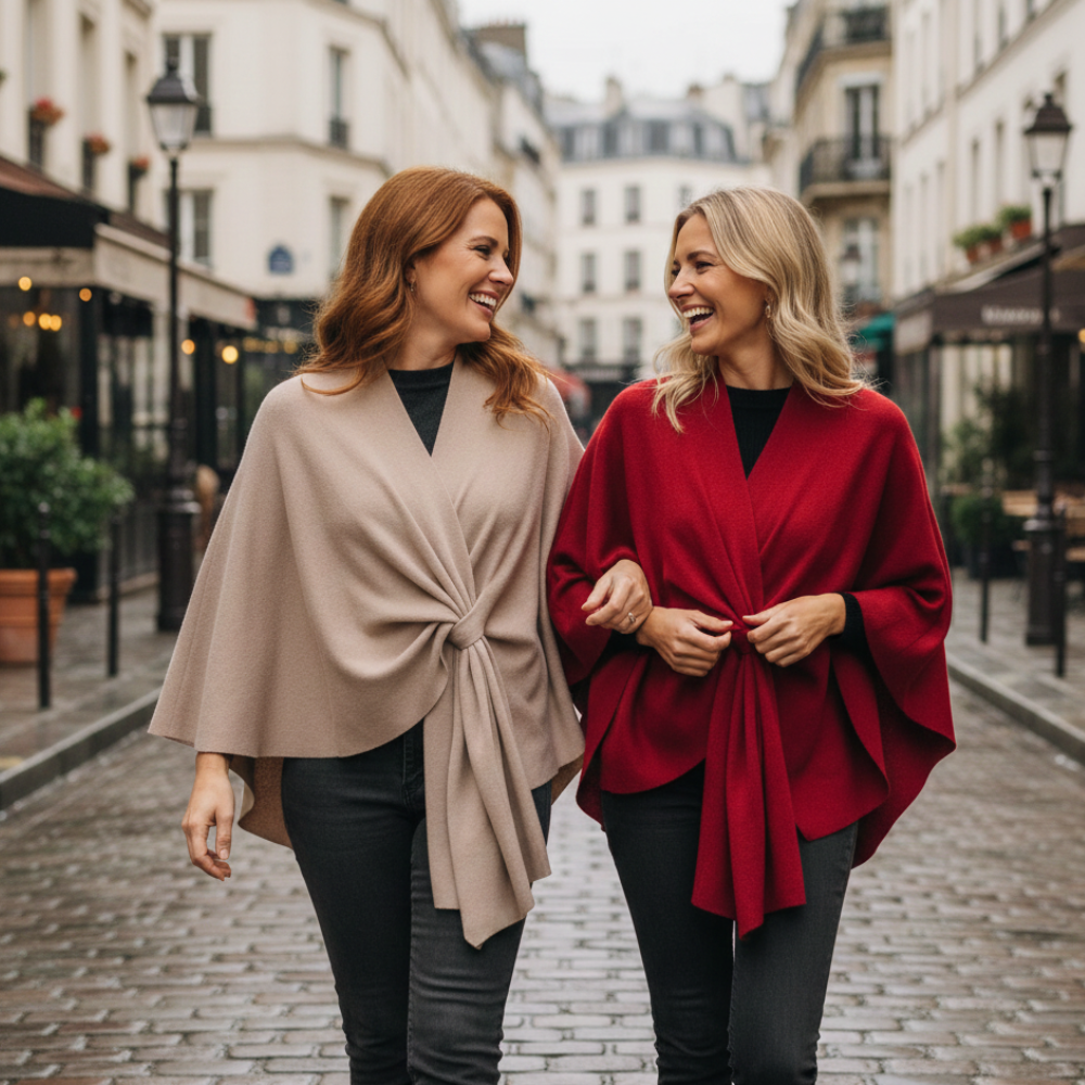 Catriona - Crossover Knit Wrap Shawl