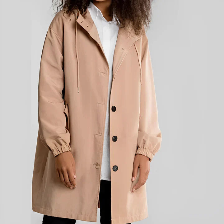 Ilaria - Hooded Zip-Front Rain Jacket