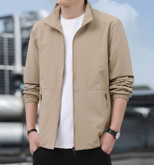 Joris - Bomber Jacket with Stand Collar in Extended Sizes