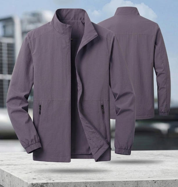 Joris - Bomber Jacket with Stand Collar in Extended Sizes