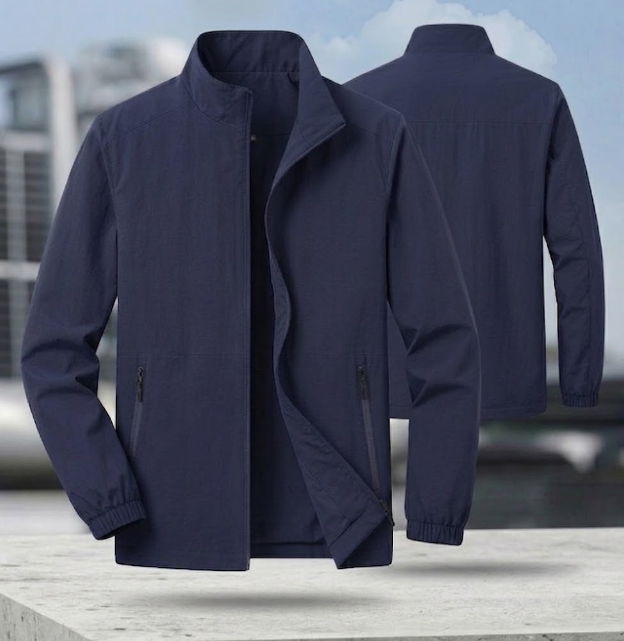 Joris - Bomber Jacket with Stand Collar in Extended Sizes