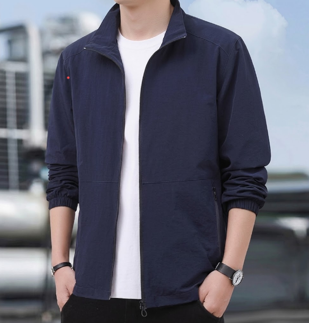 Joris - Bomber Jacket with Stand Collar in Extended Sizes