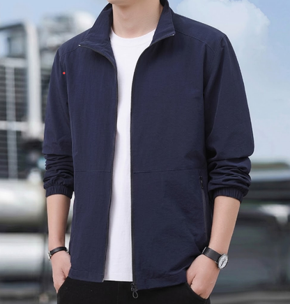 Joris - Bomber Jacket with Stand Collar in Extended Sizes