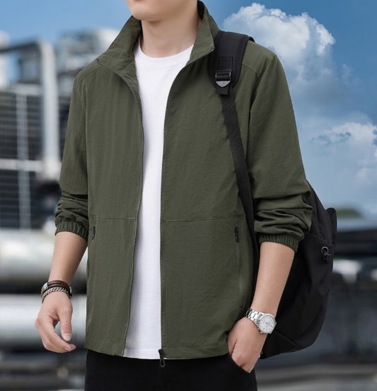 Joris - Bomber Jacket with Stand Collar in Extended Sizes