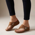 Michelle | Floral Embroidered Wedge Orthopedic Sandals
