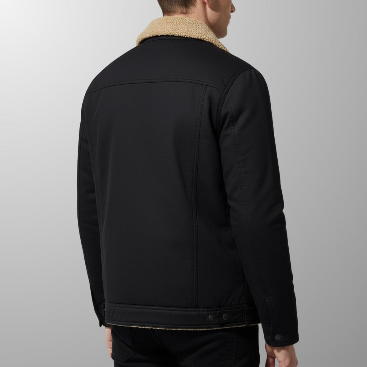 Bomber jacket for men with fleece collar