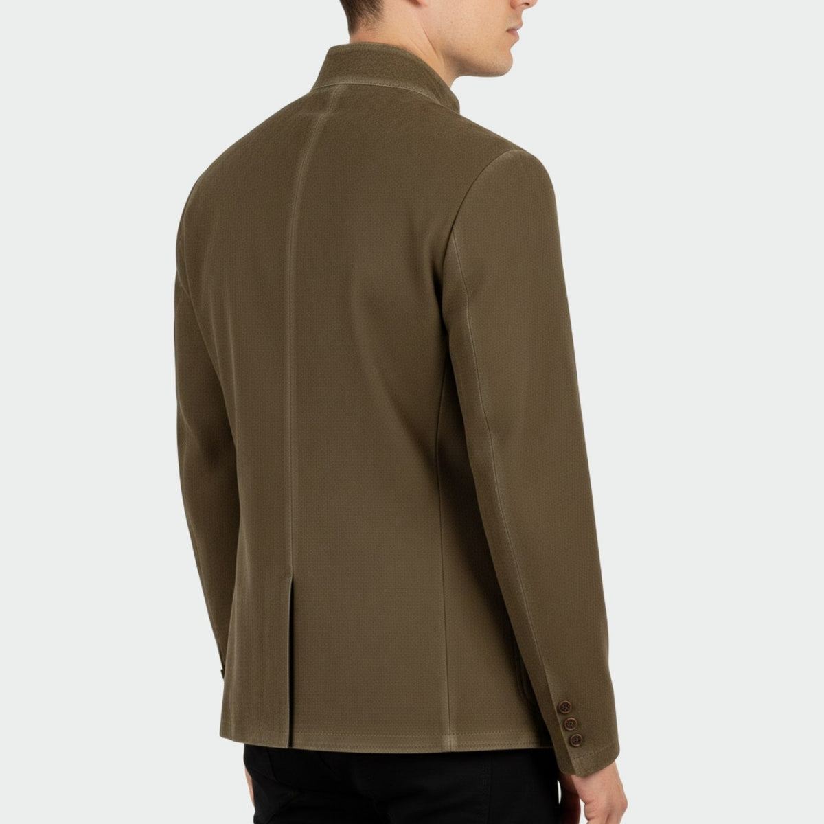 Men's suede field jacket with four pockets