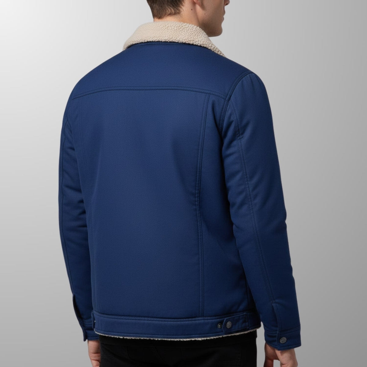 Bomber jacket for men with fleece collar