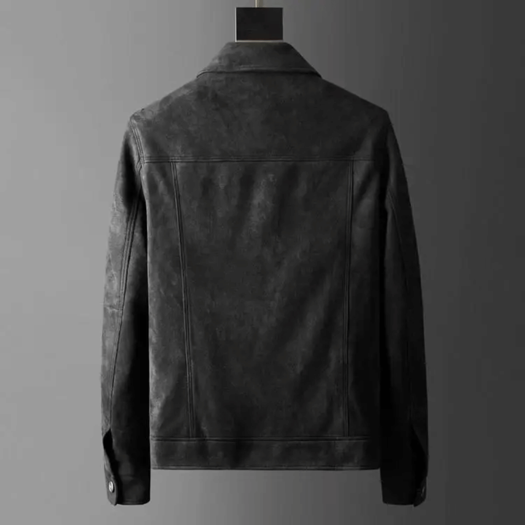 Suede jacket for men with heritage styling